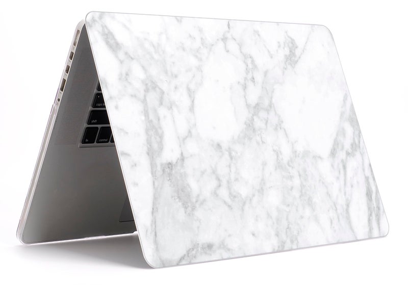 UESWILL Marble Pattern Smooth Hard Case Cover Compatible with MacBook Pro 15 inch with Retina Display (NO Touch Bar, NO CD-ROM) Model A1398 + Microfibre Cleaning Cloth, (White) - Image 5